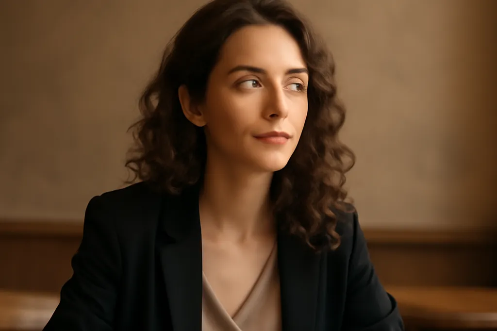 Femme écrivant dans un carnet à une table de café, expression pensive