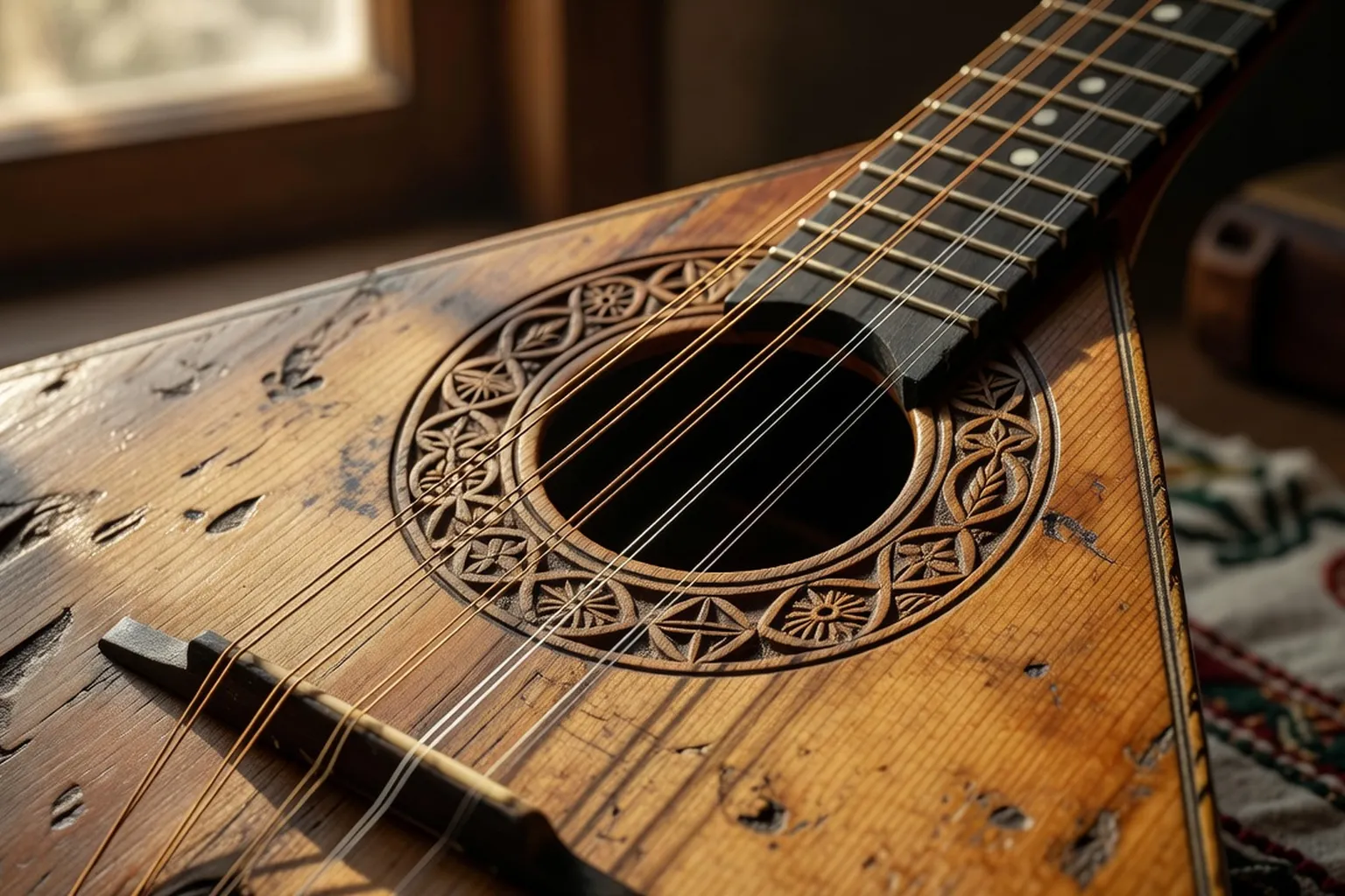 Jeunes musiciens slaves contemporains mêlant instruments traditionnels et sonorités modernes lors d'un festival de folk-fusion