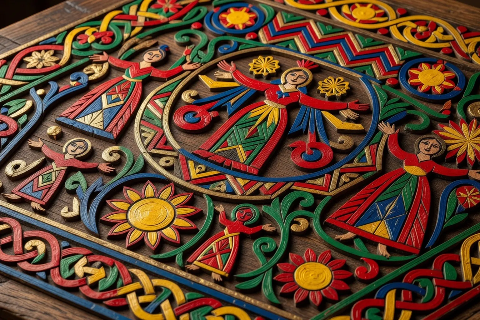 Avant-bras orné d'un tatouage de Kolovrat, roue solaire slave traditionnelle, en encre noire