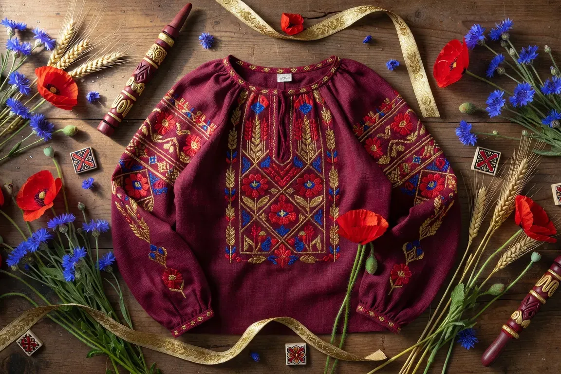 Motifs folkloriques slaves, broderie vyshyvanka, esthétique slave traditionnelle