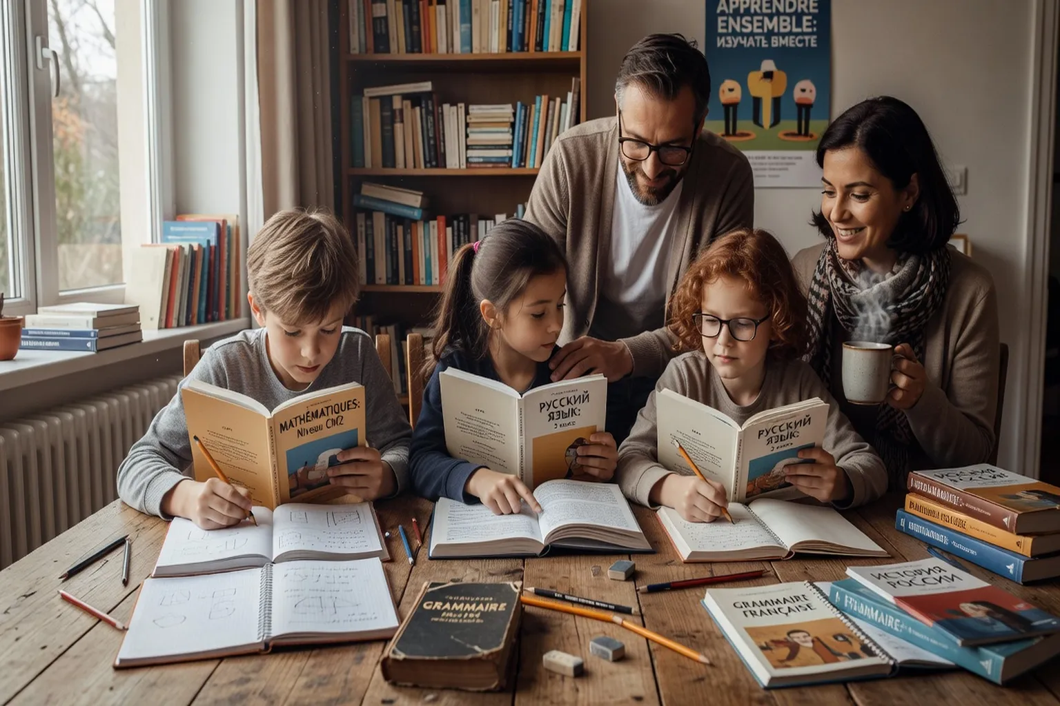Enfants bilingues franco-slaves, livres en deux langues