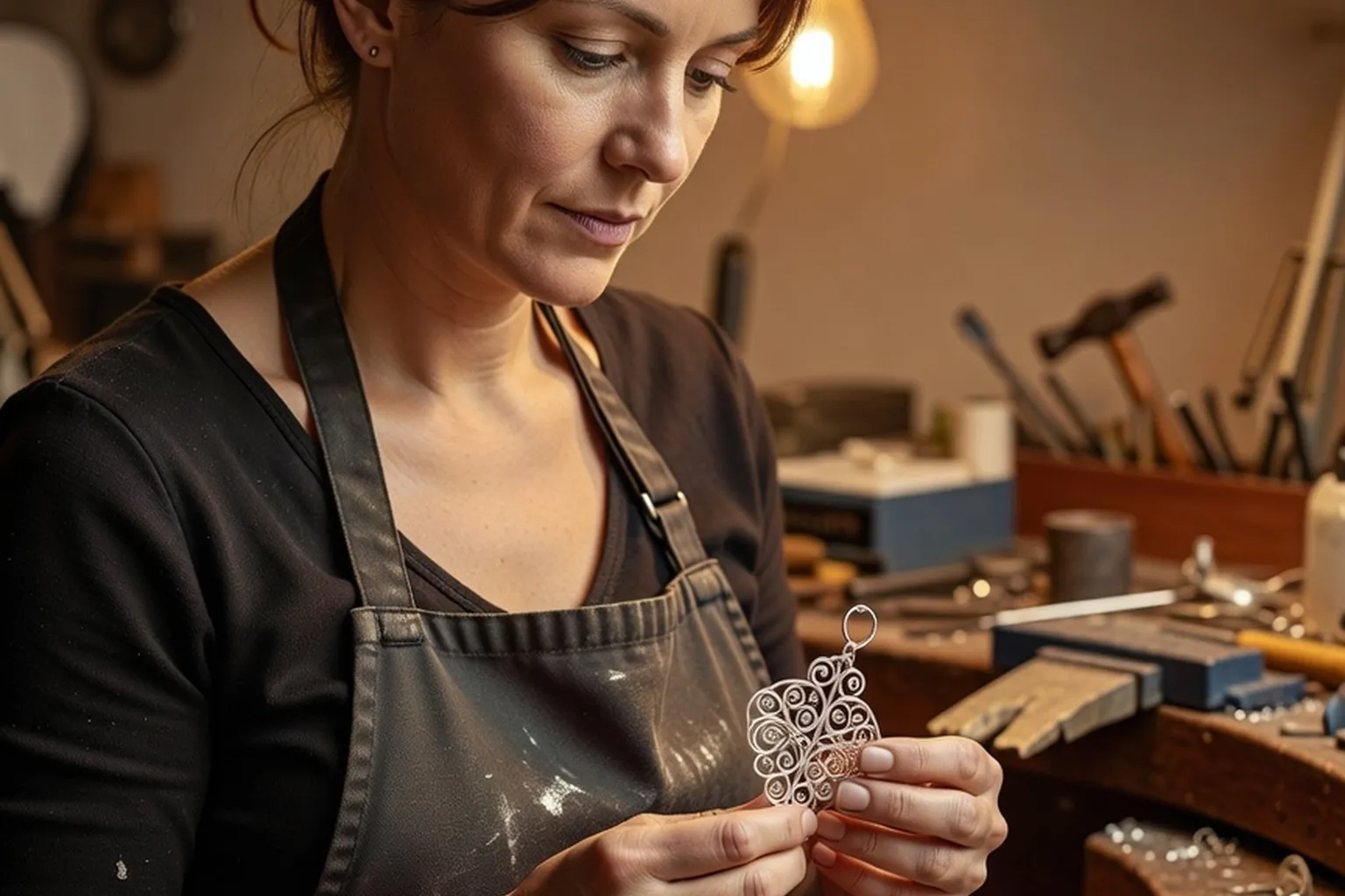 Portrait Ana Vujic bijoutière-artisane orfèvrerie slave Lyon