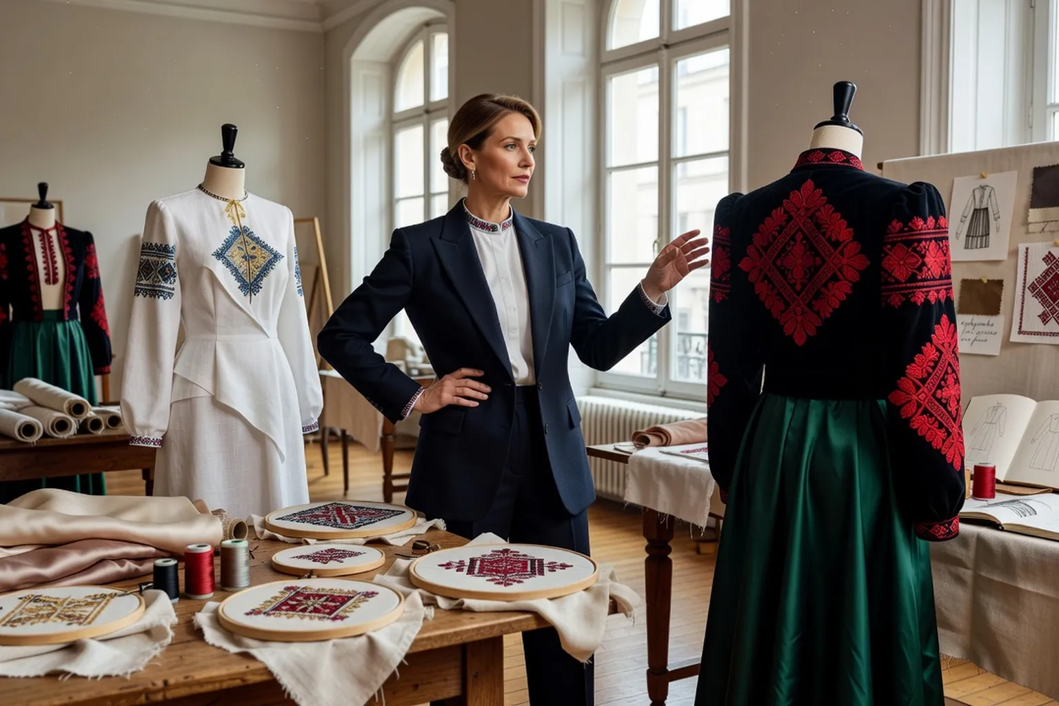Katarina Nowak styliste polonaise mode slave contemporaine Paris atelier