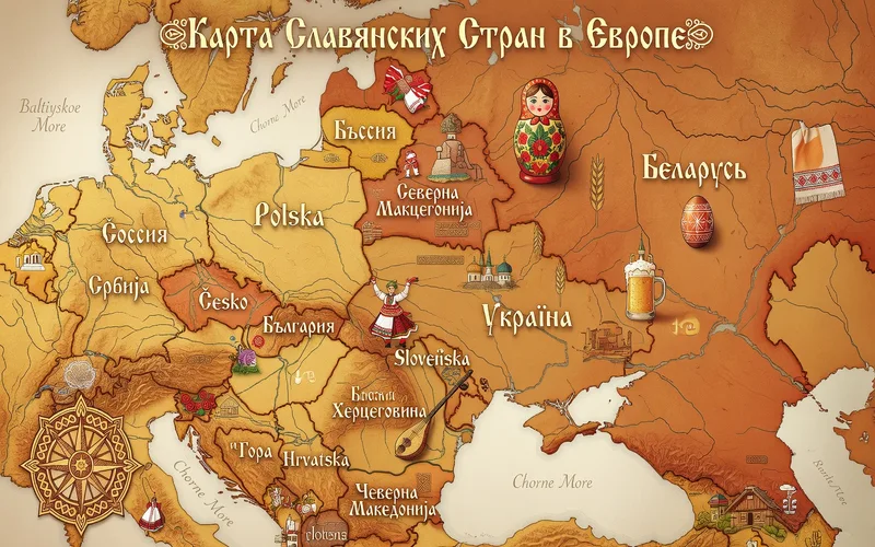 Représentation des migrations des peuples slaves entre le Ve et le VIIe siècle à travers l'Europe