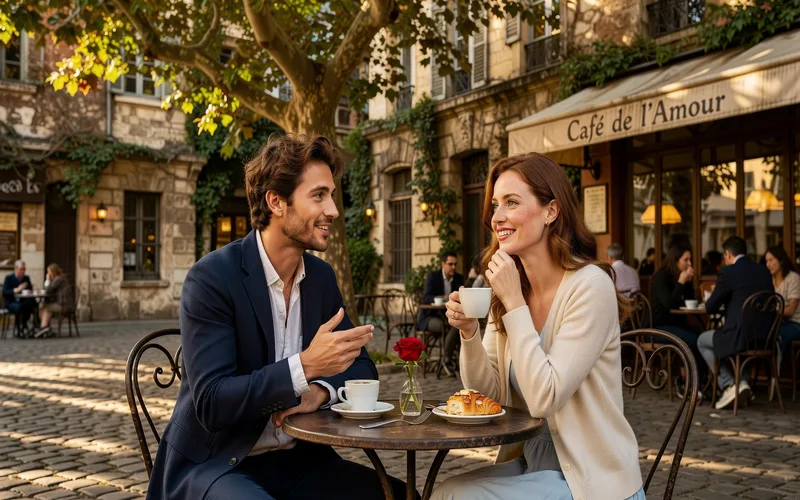 Couple heureux formé grâce à une agence matrimoniale slave